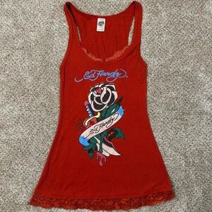 SMALL Ed Hardy Lace Trim‎ Tank